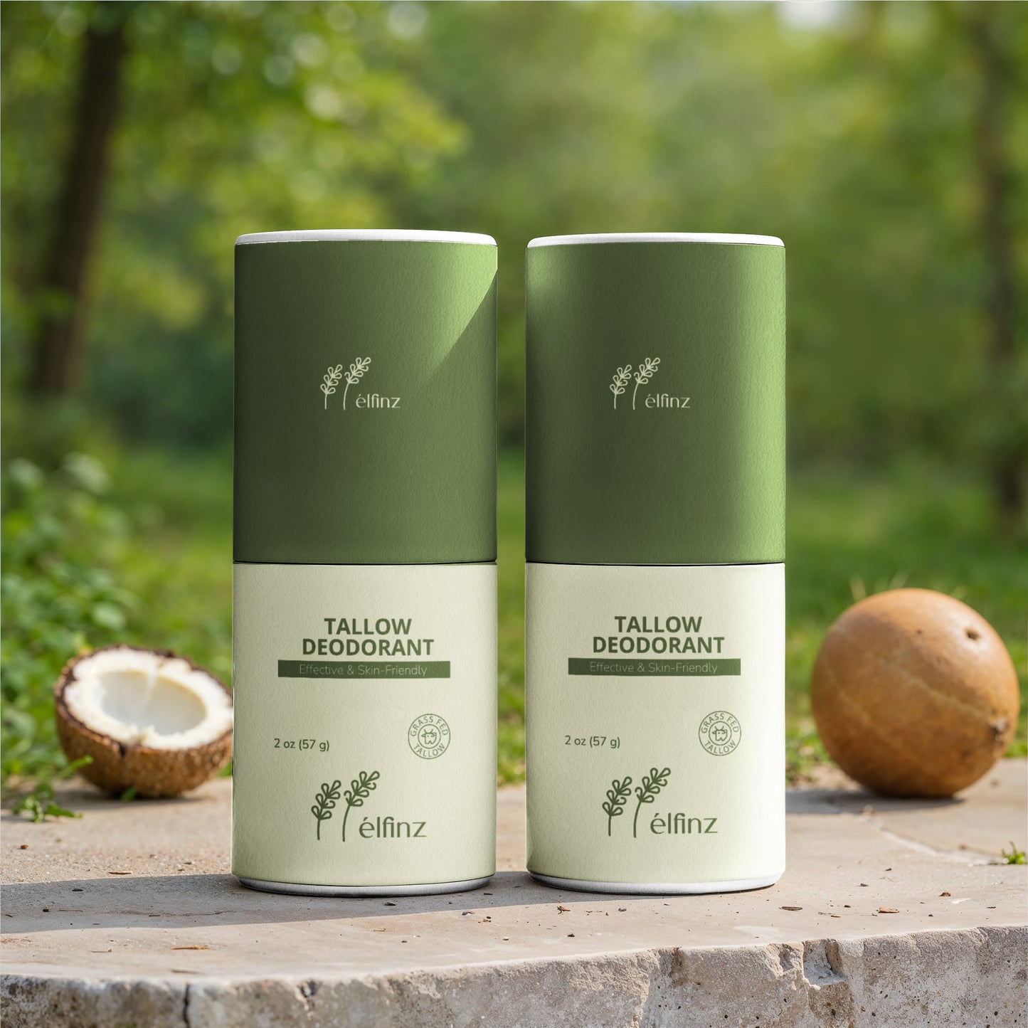 Natural Tallow Deodorant Stick Pack of 2
