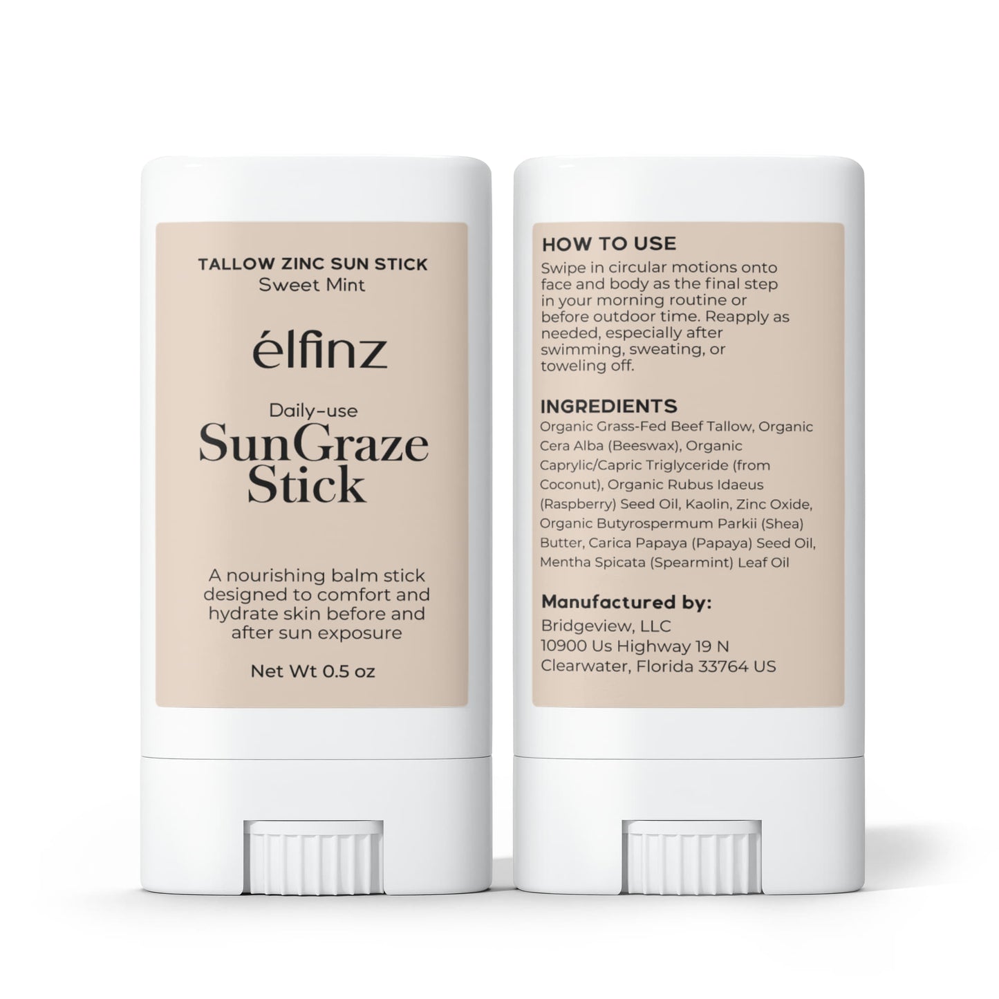 2 Pack Tallow Zinc Sun Stick