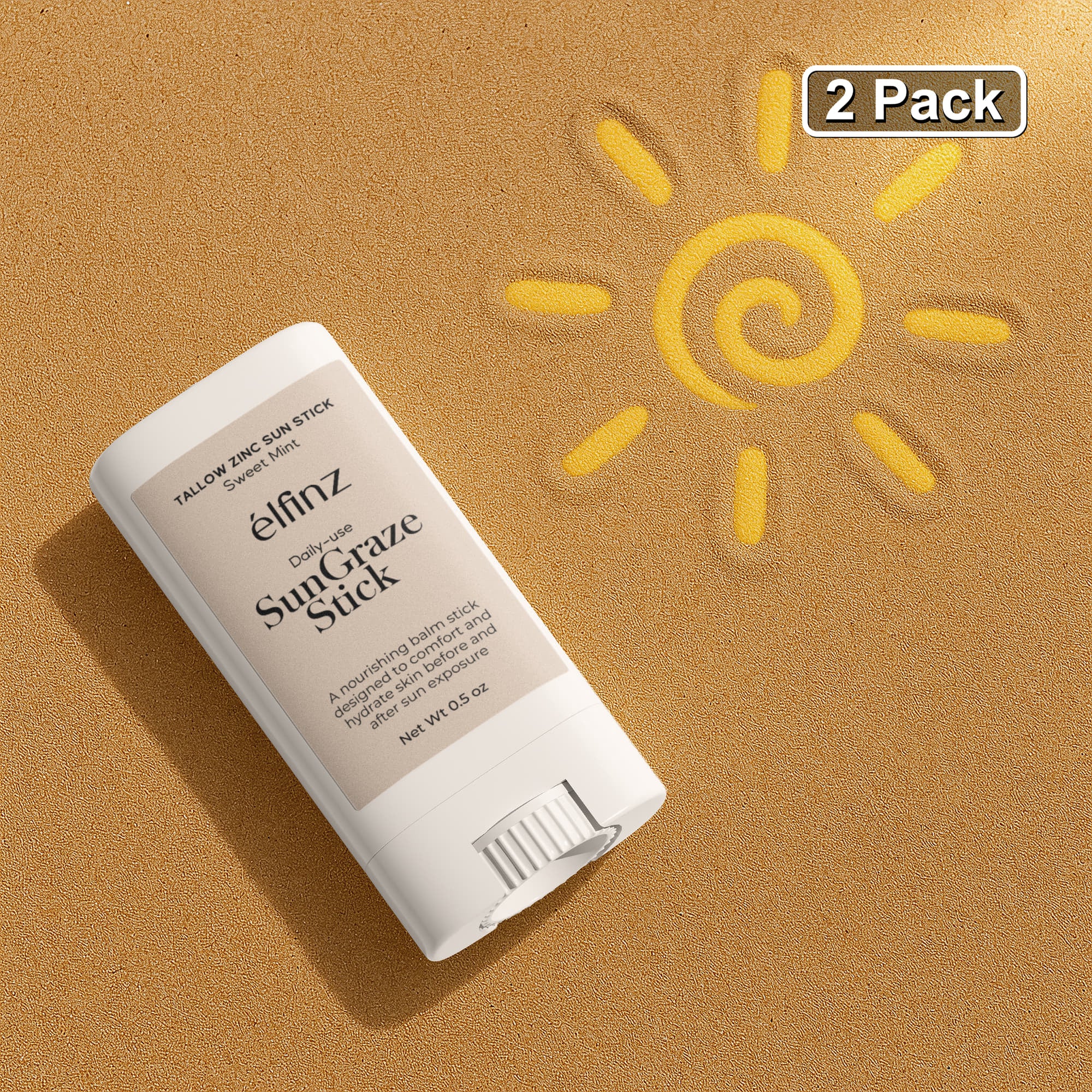 Tallow Zinc Sun Stick Pack of 2
