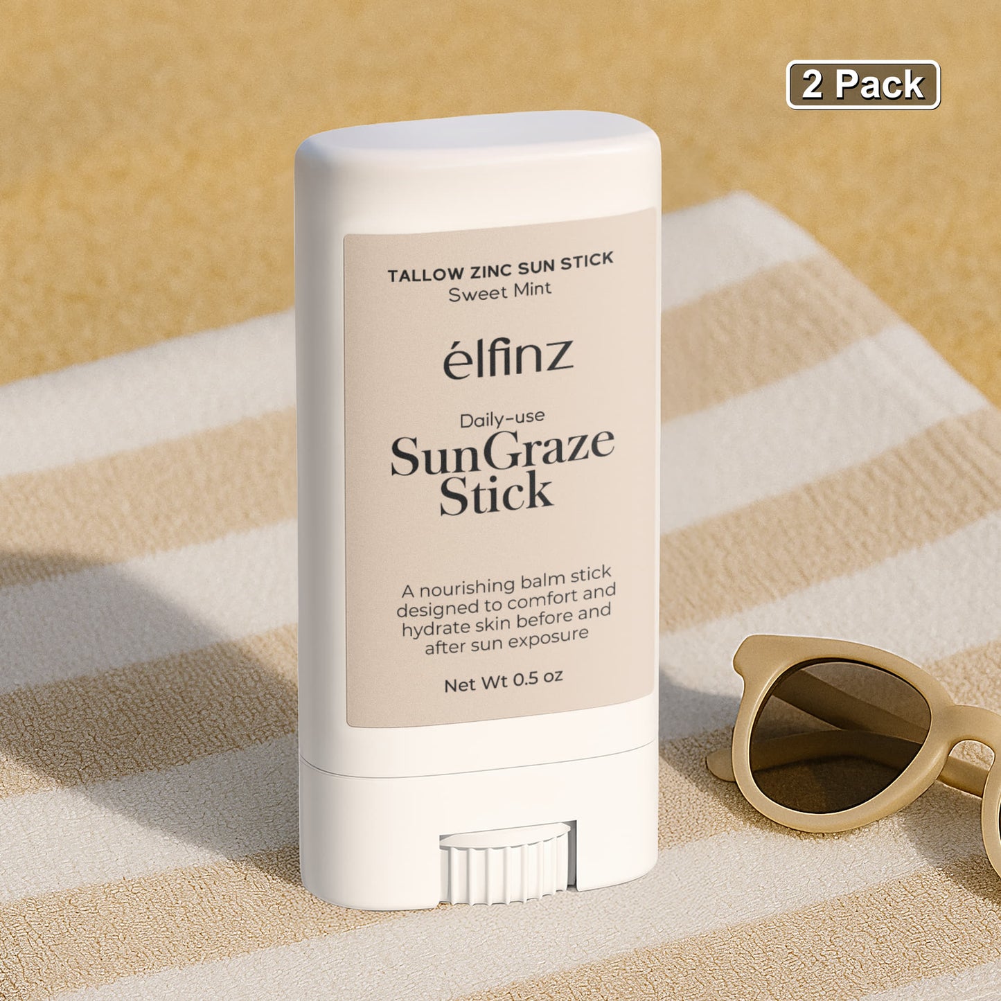 Tallow Zinc Sun Stick Pack of 2