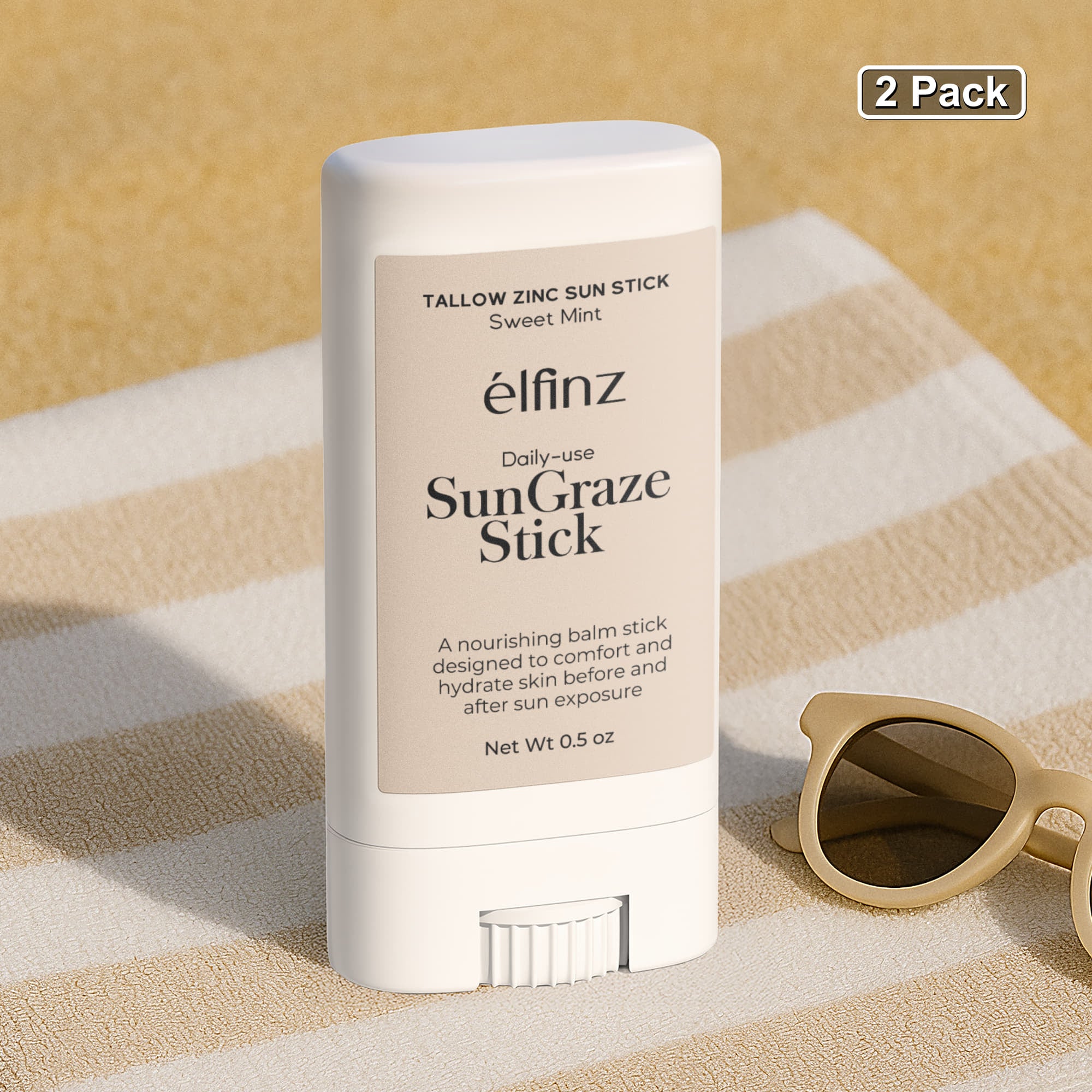 Tallow Zinc Sun Stick Pack of 2