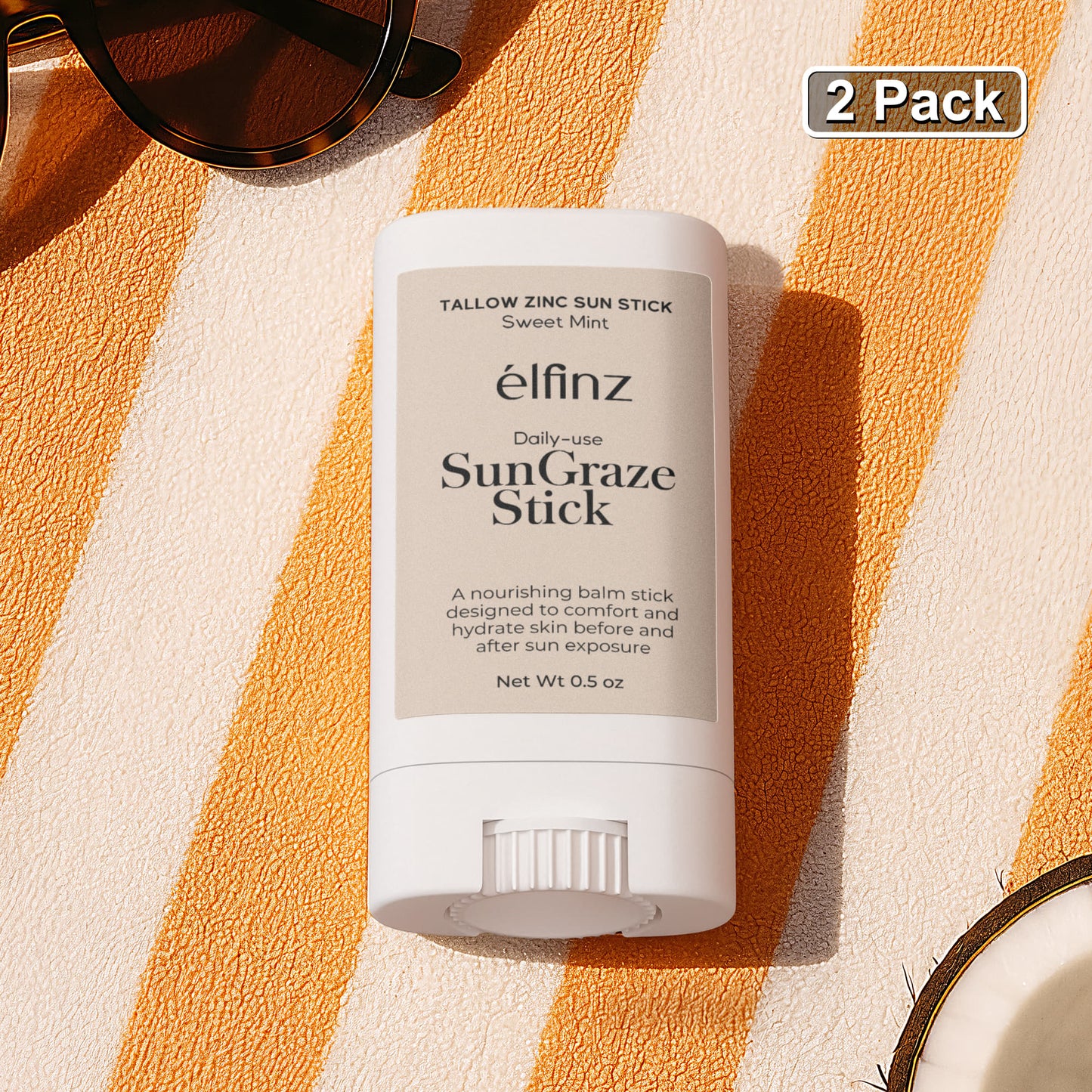 Tallow Zinc Sun Stick Pack of 2