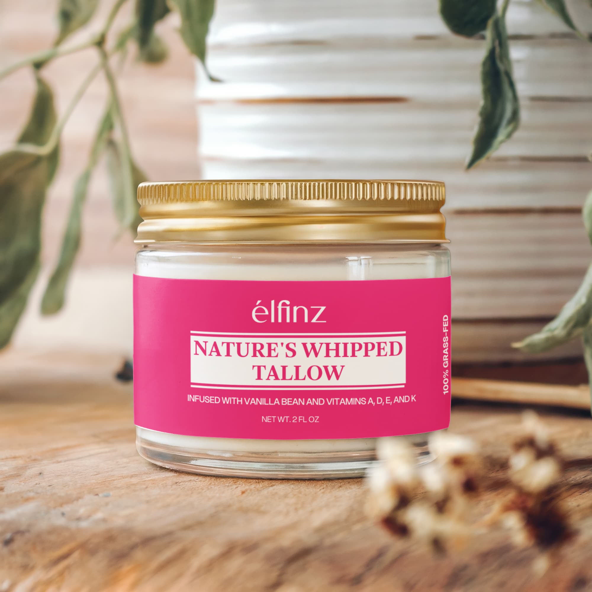 Whipped Grass-Fed Tallow Balm with Vanilla Bean