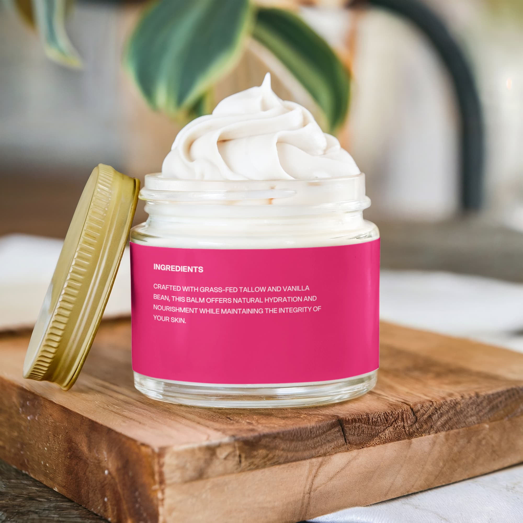 Whipped Grass-Fed Tallow Balm with Vanilla Bean