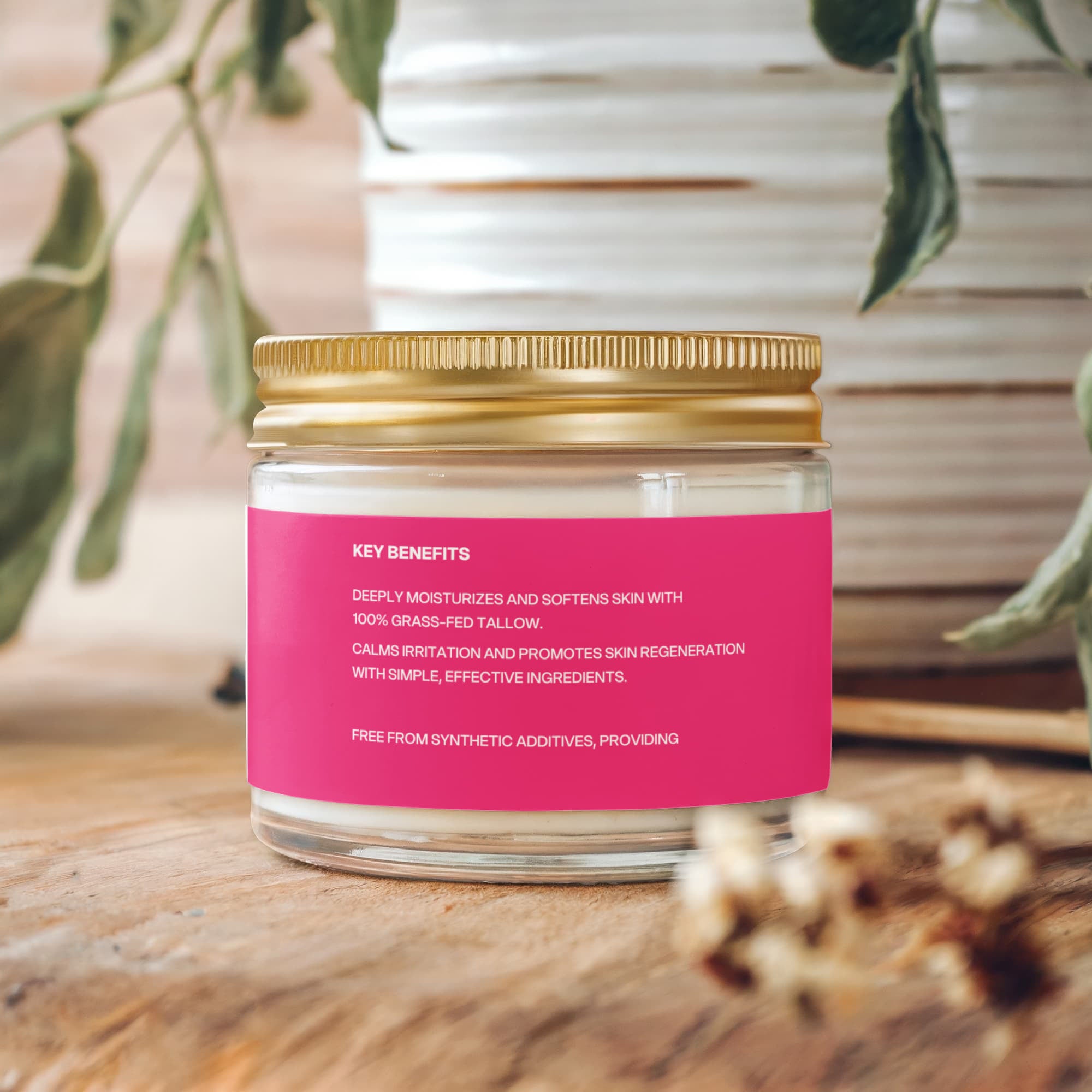 Whipped Grass-Fed Tallow Balm with Vanilla Bean
