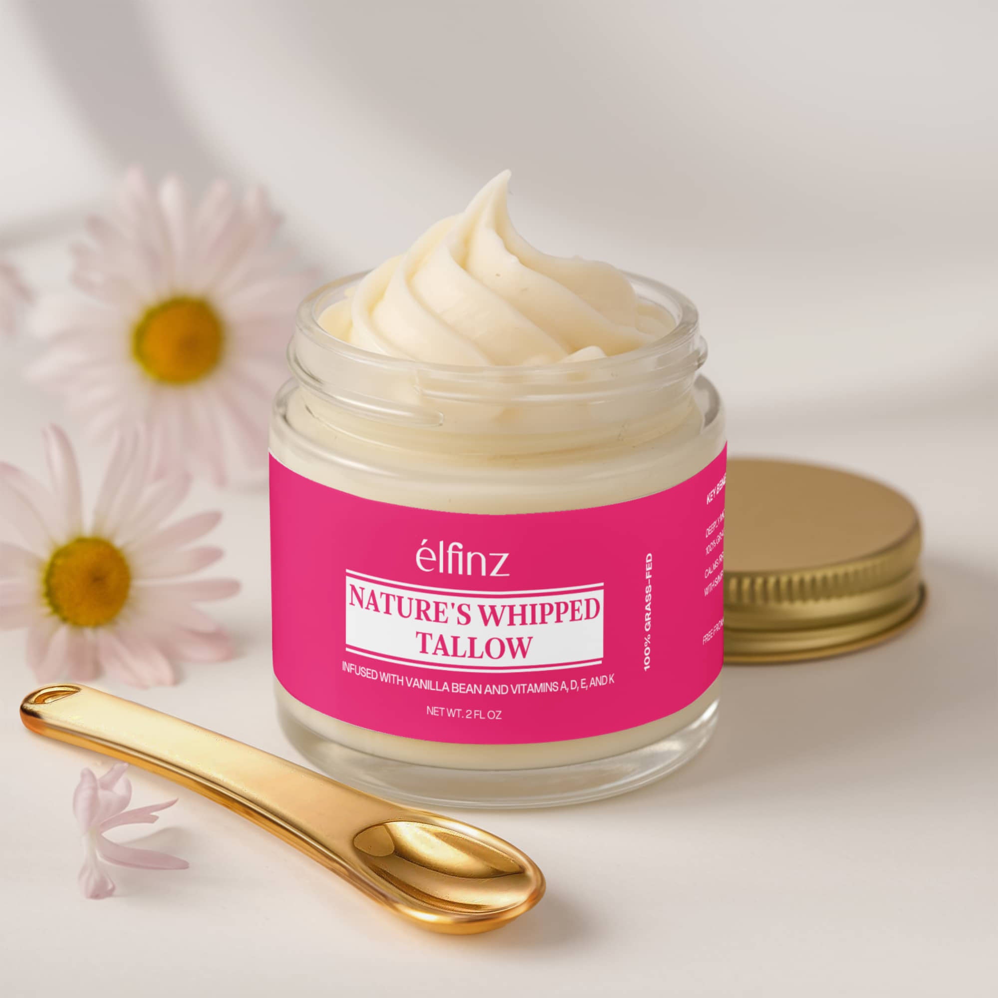 Whipped Grass-Fed Tallow Balm with Vanilla Bean